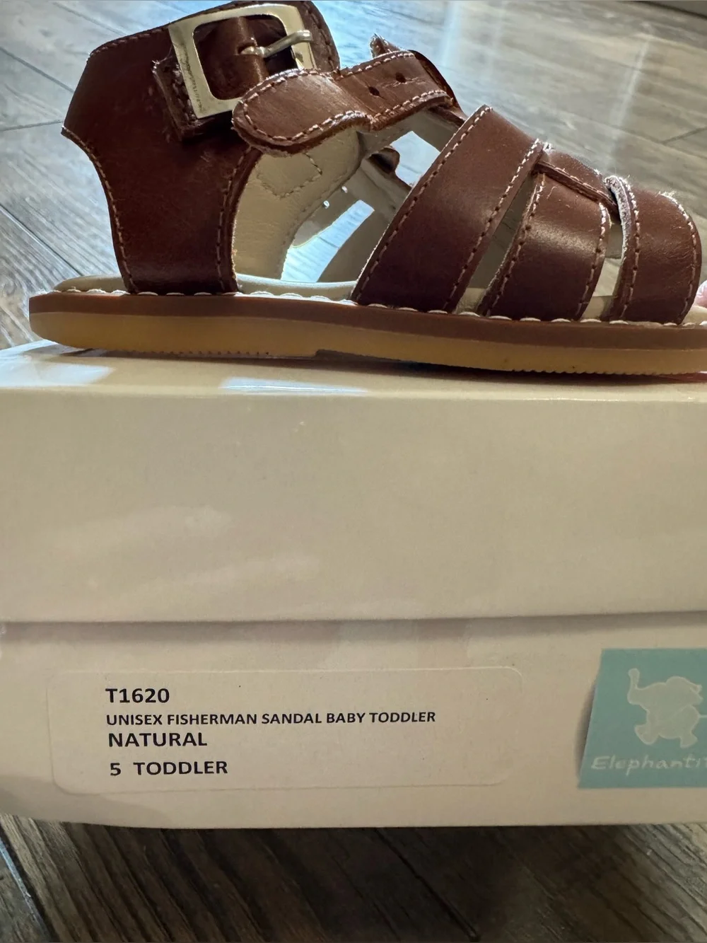 Elephantito Brown Leather Fisherman Sandals